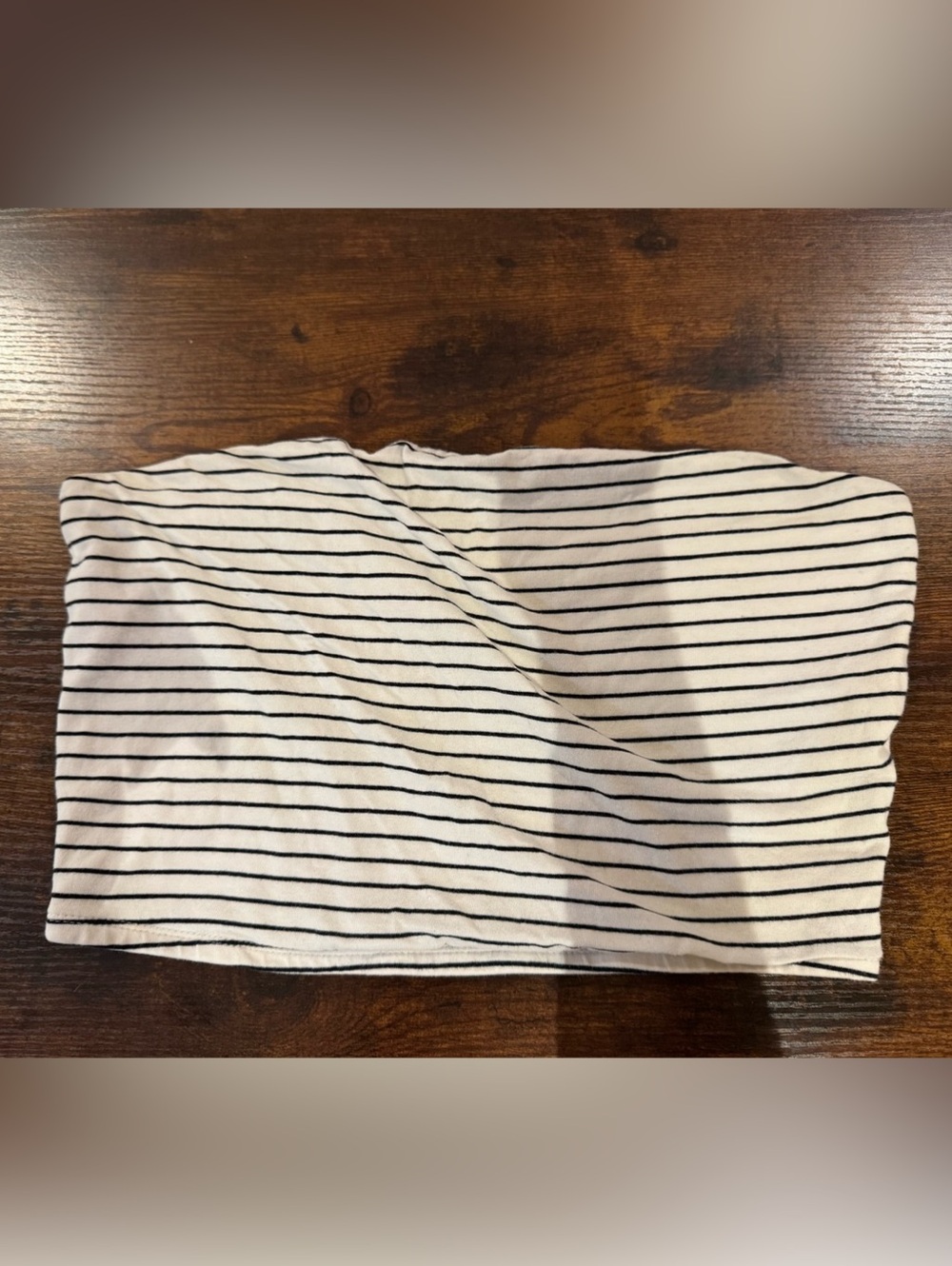 GARAGE Striped tube top in White & Black Size Medium